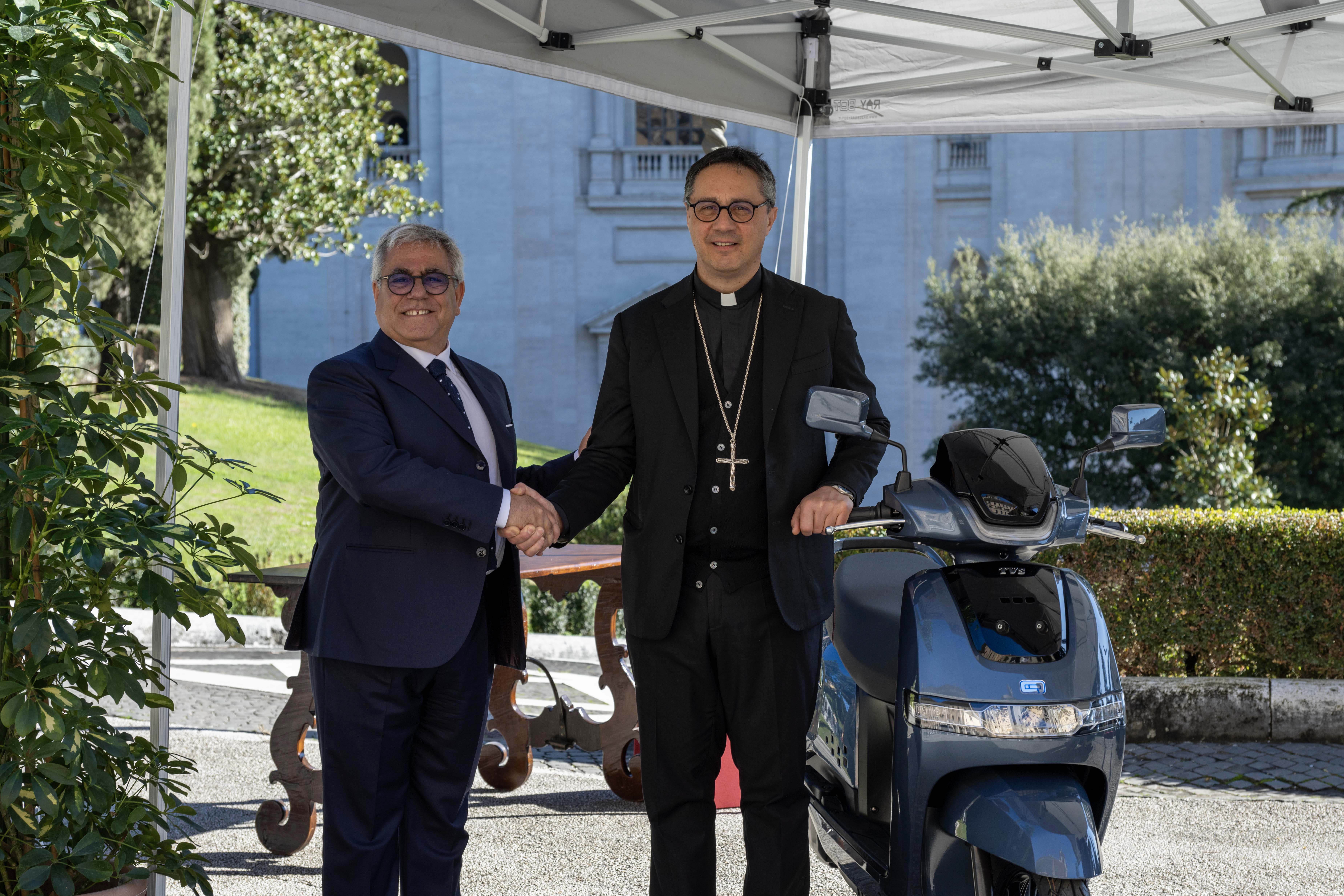 TVS Motor Delivers Two iQube Electric Scooters to the Governorate of Vatican City State
